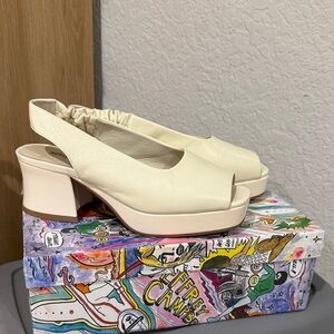 Jeffrey Campbell extendo sandal ivory